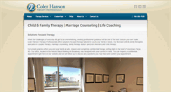 Desktop Screenshot of colerhansontherapy.com