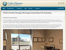 Tablet Screenshot of colerhansontherapy.com